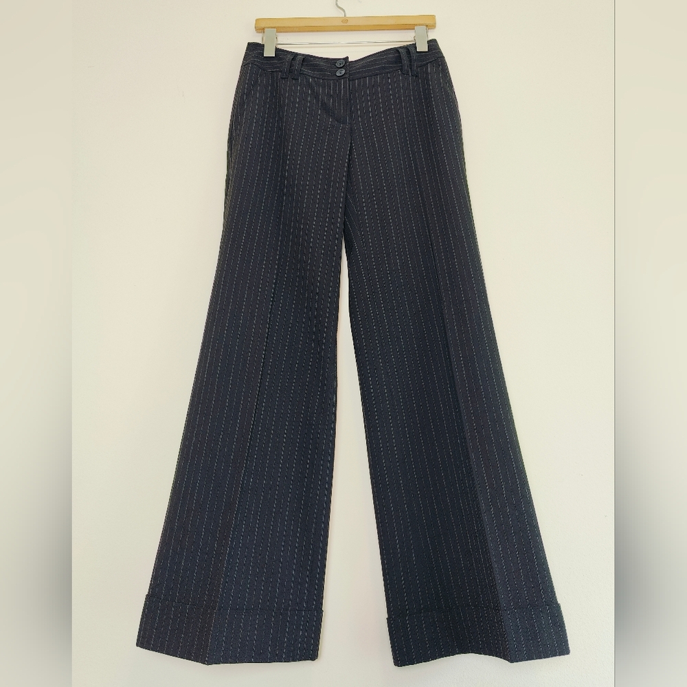 Y2K Michael Kors Black Pinstripe Slacks Size 2